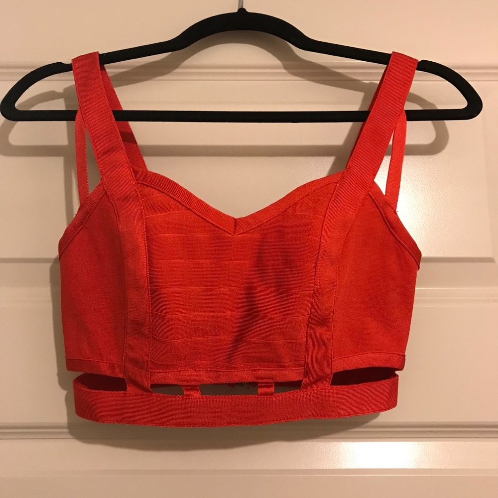 WOW Couture red crop top size S